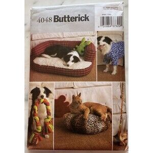 Butterick 2003 Sewing‎ Pattern #4048 Pet Cat Dog Bed Mouse Bunny Toy Braid Uncut